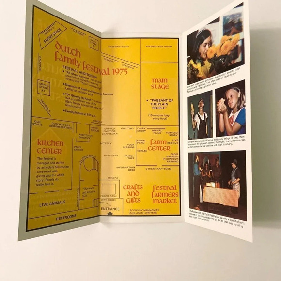 Vintage 1975 Dutch Family Festival Pennsylvania Travel Brochure Souvenir - Picture 4 of 9